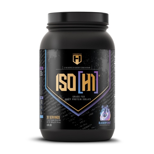 [BRSRAZICOUCBM3LD] HOSSTILE ISO[H1] Grass Fed Whey Protein Isolate with Digestive Enzymes, Whey Protein Powder for Muscle Gain & Muscle Recovery, Post Workout Recovery Drink, Blueberry Donut, 30 Servings