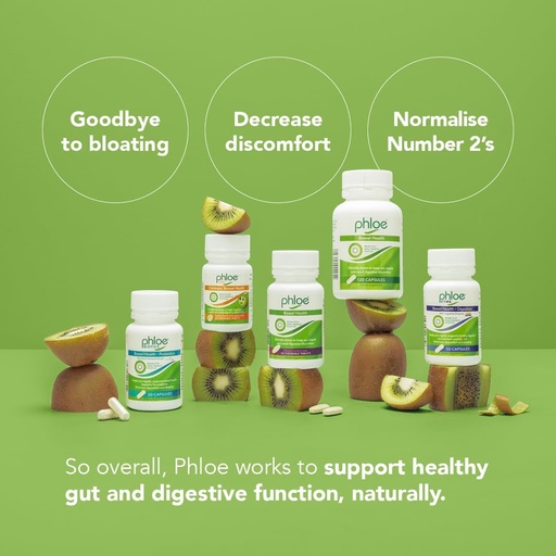 [BRSRAYD4CEPQIHLH] Phloe Pack of 2 Bowel Health 120 Chewable Tablets | Bowel Health and Digestion | Made from New Zealand Kiwifruit