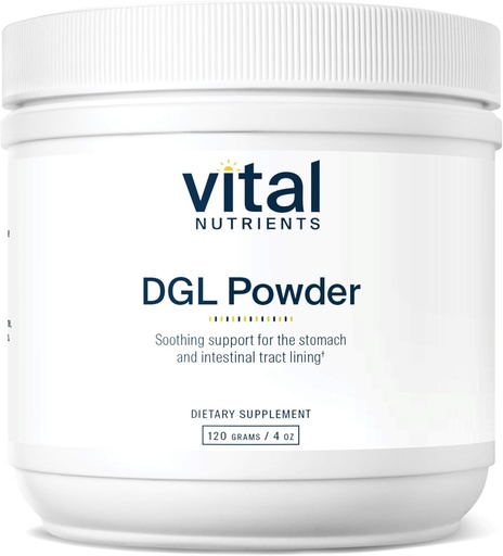 [BRSWIYQCDICBMDIZ] Vital Nutrients DGL Powder - Vegan DGL Licorice Root Extract to Support Healthy Stomach Lining and Digestive Tract* - Gluten, Dairy, Soy Free - Non-GMO - 120g