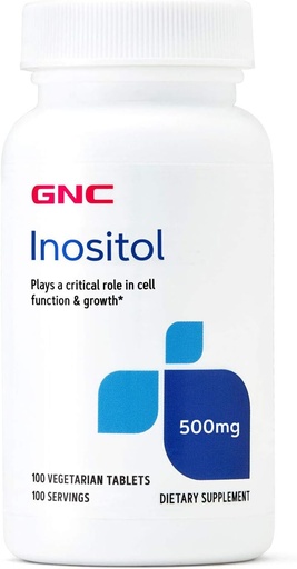 [BRSWIEATBZ6WAC3O] GNC Inositol 500mg Suplement, Wspomaga Funkcję komórek i wzrost, 100 Służenia