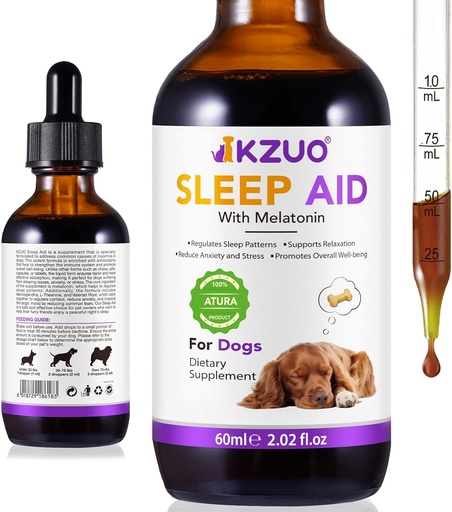 [BRSRAEABCJ4A4DTH] Melatonin for Dogs, Dog Melatonin, Anxiety Relief for Dogs, for Small to Large Dog Breeds, Supports Relaxation, Regulates Sleep Patterns, Promotes Overall Well-Being, Dog Sleep Aid