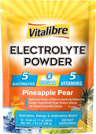 [BRSRAFT6BANWGFDK] Electrolytes Packs en poudre de magnésium, de potassium, de sodium, de vitamine C, pour une hydratation rapide