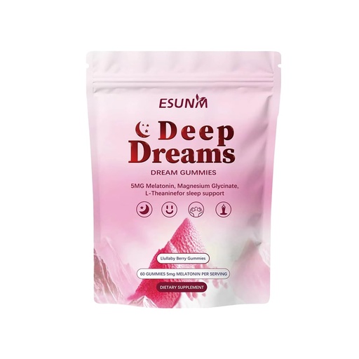 [BRSRAFL3CECQGHIU] ESUNM Deep Dream Sleep Gummies with 5mg Melatonin, Magnesium, Glycinate, L-Theanine for Sleep Support- Non-Habit Forming Sleep Supplement,60 Gummies, 30 Day Supply
