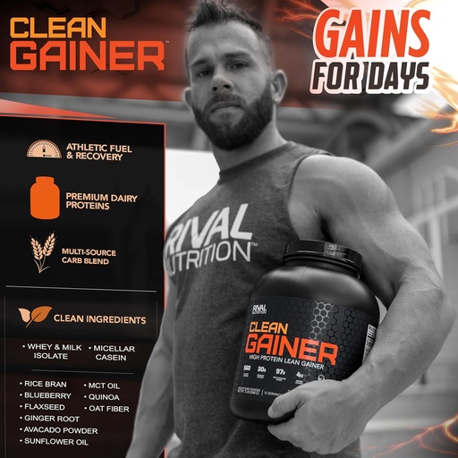[BRSW2AYOBVYGCEQ6] RIVAL NUTRITION Clean Gainer - Chocolate Peanut Butter 12lb