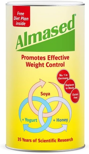 [BRSWIZQ3CEFGOCI7] Almased Meal Replacement Shake - Plant Base Protein - Weight Loss Formula - Low-Glycemic High Protein Diet - Metabolism & Energy Booster - 17.6 oz