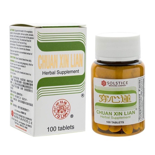 [BRSWIYQ7BB7RGET2] Chuan Xin Lian - 100 tablets,(Solstice)