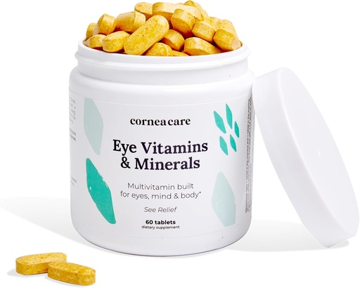 [BRSRMYYEAUDQODQY] CorneaCare Vitaminlər və Minerals / Vision & Health üçün çoxvitamin / Dry Eye Supplements / 60 Tablet