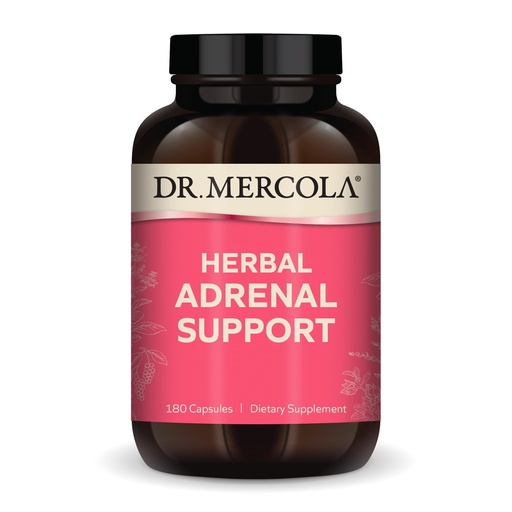 [BRSROY34CR5AI2TZ] Dr. Mercola Herbal Adrenal Support - Supports Energy & Hormonal Balance - Organic Ashwagandha & Holy Basil - Adaptogen Complex - Gluten-Free - 180 Capsules (90 Servings)