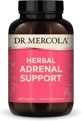 [BRSROY34CR5AI2TZ] Dr. Mercola Herbal Adrenal Support, 90 porties (180 capsules), Dieetsupplement, Mood and Stress Management, Non-GMO