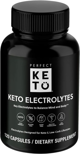 [BRSWGFAHOYHGECDO] パーフェクト Keto 電解液 カプセル、グルテンフリー、マグネシウム、カルシウム、カリウム、ナトリウム、水和、エネルギー、回復および免疫サポート、不燃、120 のサービング
