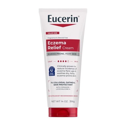[BRSWGBD5BUPR6E3Z] Eucerin Eczema Relief Body Cream, Eczema Cream with Colloidal Oatmeal, Ceramide-3 and Licorice Root Extract, 14 Oz Tube