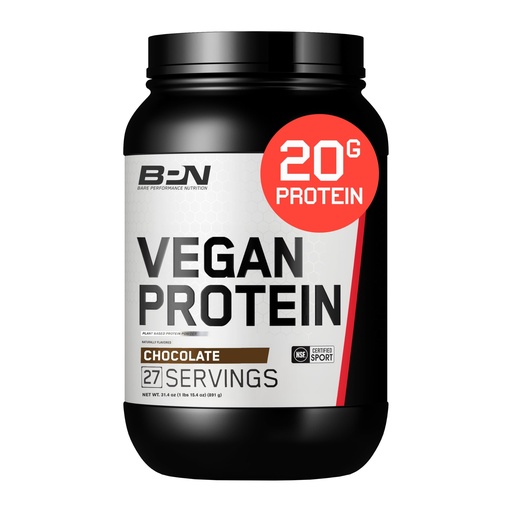 [BRSWYEA5OUOWA3A6] BARE PERFORMANCE NUTRITION Vegan Protein, Plant Based Protein, Pea Protein, Watermelon Protein and Pumpkin Protein, Naturally Sweetened and Flavored (27 Servings, Chocolate)