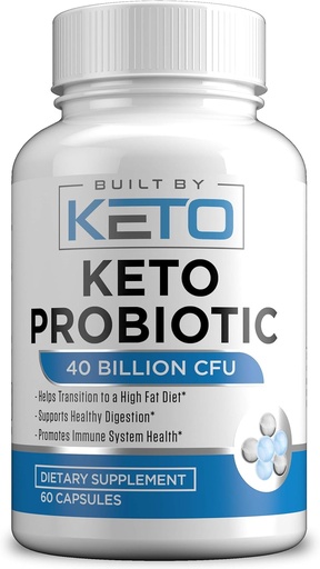 [BRSWGFI2AQDQMCD3] Keto Probiotics with Prebiotic - Digestive & Gut Health - Supports Occasional Constipation, Diarrhea, Gas & Bloating - Probiotics for Women & Men - Ketogenic Diet Probiotic - 60 Capsules