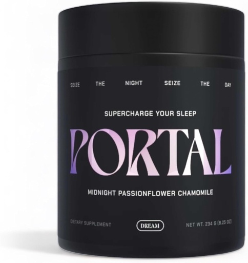 [BRSROGIYBUIR6HT6] Portal ™ | Natural Sleep Onset and Quality Supplement | Melatonin-Free, Deep Sleep and Calm Aid | Magnesium, Glycine, L-Theanine, Apigenin | 282 mg Magnesium Glycinate, 2g Glycine per Serving