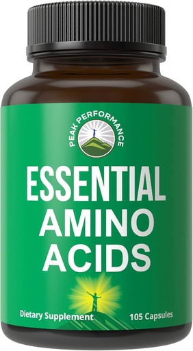 [BRSRMY3QO4HQ4EL2] Wszystkie 9 Esential Amino Acids Supplement. Kapsułki z 3X Więcej Leucyny do odzyskiwania mięśni, Wzrost. Suplement EAA lepiej niż BCAA / BCAAS Branched Chain Aminos Acid. USA Tested EAA dla mężczyzn i kobiet