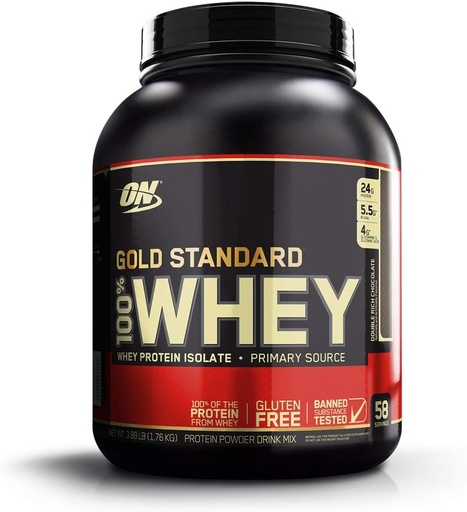 [BRSWY2T7OQCGEE3L] Optimum ernæring- 100% Whey gull standard Dbl Rich sjokolade 58 serveringer