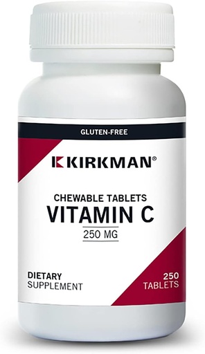 [BRSWIATRA4PAK3Y5] Laboratorios Kirkman Vitamina C 250 mg Tablas Chewable con Conde Stevia-250