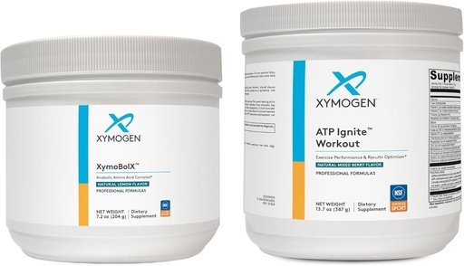 [BRSRAGQQBUBAIYDP] XYMOGEN XymBolX Lemon + ATP Ignite Workout Powder Bundle - Supports Performance, Recovery + Energy (2 Bottles, 7.2oz + 13.7oz Each)