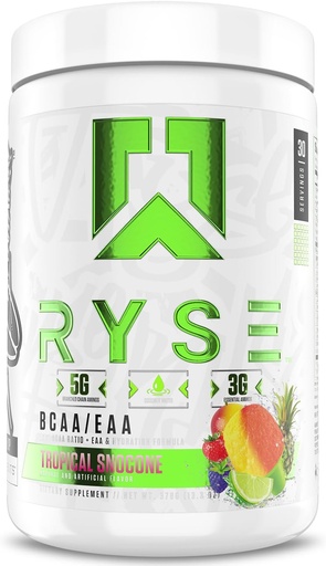[BRSWGFT6B54GCYI4] RYSE BCAA EAA Powder - Tropical Snocone - 5g Branched Chain Amino Acids, 3g Essential Aminos, Sugar-Free Electrolytes for Pre & Post Workout Muscle Recovery, Hydration and Strength - 30 Servings