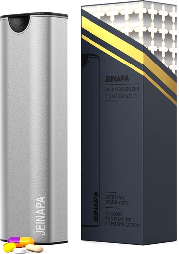 [BRSRMHATAAGR4C3B] Ekstra didelis pil Organizatorius 7 Diena, Aluminum Daily Pil Box, Savaitės Kelionės pil Case, Mielas pil Hold Vitaminai, vaistai, Pills, papildai