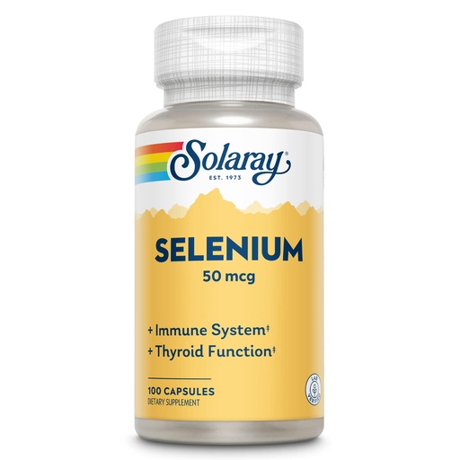[BRSROALQPNYWG3Q2] Solaray Selenium 50 mcg, Healthy Immune System, Thyroid Function & Antioxidant Support, 100 Capsules