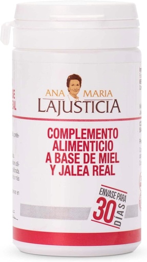 [BRSWYHARCAJROD3D] ANA MARIA LAJUSTICIA - Royal Jelly with Honey - Food Supplement - 135g - Dairy and Gluten Free. Vegetarian Friendly Perfect to Promote Vascular Health.