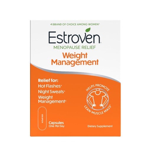 [BRSWKEYHCABQEYI5] Estroven Weight Management for Menopause Relief - 30 Ct. - Clinically Proven Ingredients Help Manage Weight, Provide Night Sweats & Hot Flash Relief* Drug-Free & Gluten-Free Caplets