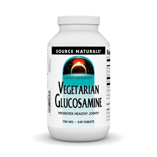 [BRSWIYQOAUBR4DY5] Source Naturals Vegetarian Glucosamine, Promotes Healthy Joints* 750 mg Tablet - 240 Count