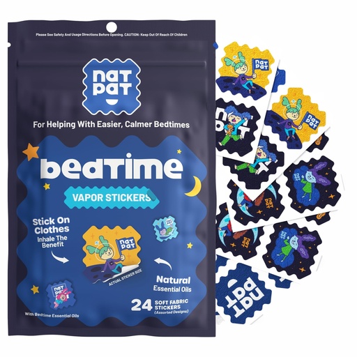 [BRSW2BIOBUFBA3I7] NATPAT Sleepy Patch Bed Time Stickers for Kids - Sleep Promoting Patch - Non-Toxic Solution for Better Sleep - Chemical & Drug Free, Melatonin Free - Buzz Patch Natural Patch (24 Pack)