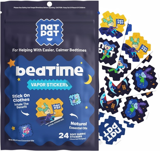 [BRSW2BIOBUFBA3I7] NATPAT Sleepy Patch Bed Time Stickers for Kids - Sleep Promoting Patch - Non-Toxic Solution for Better Sleep - Chemical &amp; Drug Free, Melatonin Free - Buzz Patch Natural Patch (24 Pack)