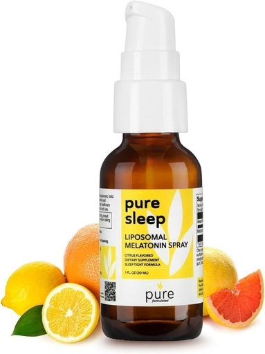 [BRSROFD3O4IRECTZ] Sleep Liposomal Melatonin Spray – Oral Sleep Spray Fast-Acting Sleep Aid & Immune Support – Citrus Flavor, Alcohol-Free, Gluten-Free – 30ml melatonin for Adults & Kids
