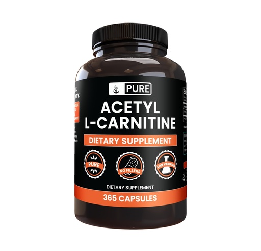 [BRSWGBT5O56RO3DA] Pure Original Ingredients Acetyl L-Carnitine (365 Capsules) No Magnesium Or Rice Fillers, Always Pure, Lab Verified