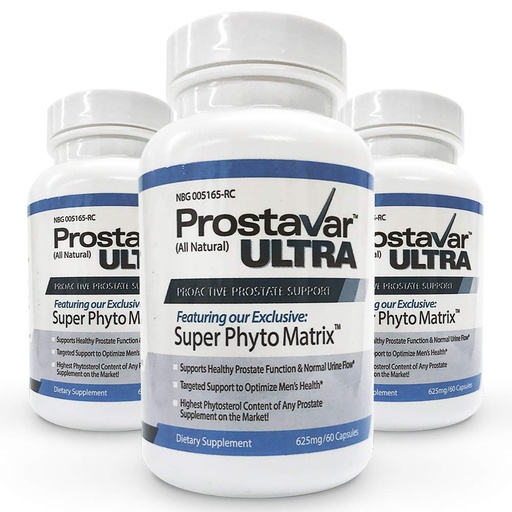 [BRSWKGY2CVYWIETU] 3 Bottle New Improve From Maker of Original Prostavar Ultra Prostate Support 600mg 90% Beta-Sitosterol & 320mg Saw Palmetto + Grape Seed Extract