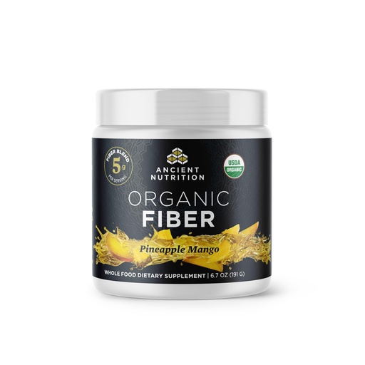 [BRSRA2Q6C4GRQHL4] Ancient Nutrition Organic Fiber Powder, Pineapple Mango, Soluble Fiber from Acacia & Konjac Root, Supports Digestive Health, Reduces Bloating, 6.4 oz