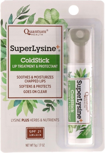 [BRSWKFYBO4PWKCTI] Lisina + Coldstick de saúde cuántica, SPF 21, 0,17 Ounces (Pack of 2)