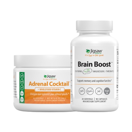 [BRSRAYI2BYGWOYLP] Jigsaw Health Bundle | Adrenal Cocktail, 60 Servings (Jar), and Brain Boost, 90 Capsules