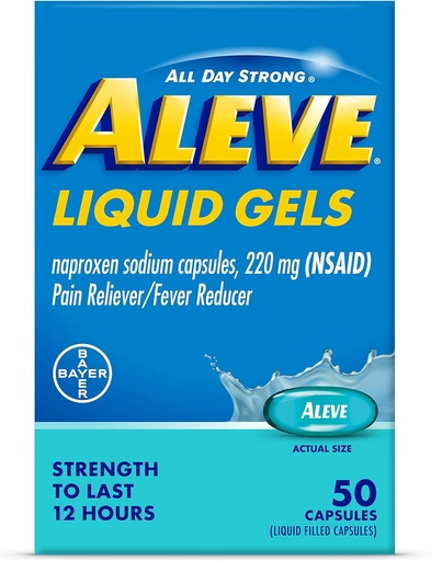 [BRSW2AQ7CNYR6YD4] Aleve Liquid Gels, Νάπροξεν Νάτριο για την ανακούφιση του πόνου