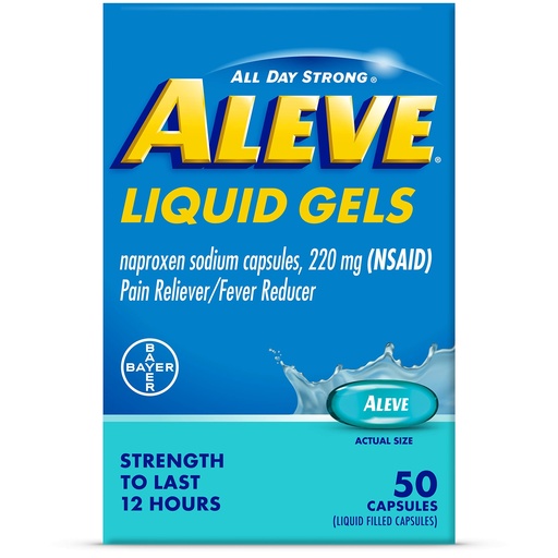 [BRSW2AQ7CNYR6YD4] Aleve Liquid Gels, Naproxen Sodium for Pain Relief ‐ 50 Count