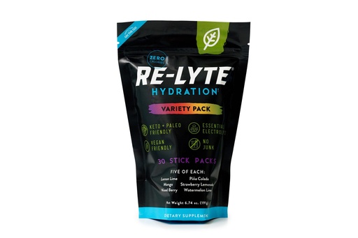 [BRSRA2YZAFYRUHTB] REDMOND Re-Lyte Hydration Electrolyte Powder Mix, Variety Pack, 30 Stick Packs