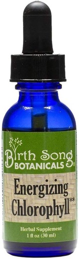 [BRSWYYYPCQMBACI7] Birth Song Botanicals Energizing Chlorophyll Tincture, Super Concentrated Liquid Chlorophyll Drops, Herbal Energy Support Supplement and Internal Deodorizer, Mint Flavor 1oz Bottle