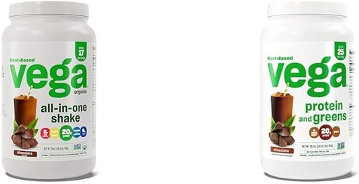 [BRSROAIKC4BRUHQ4] Vega אורגני All-in-One Vegan אבקת חלבון, שוקולד וחלבון וירוק אבקת חלבון, שוקולד