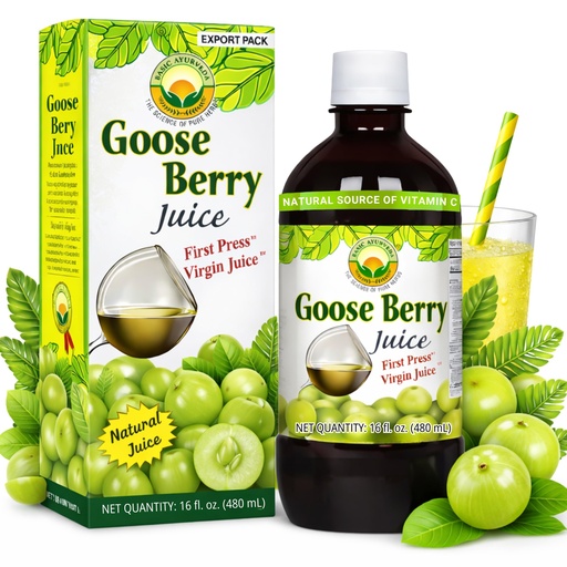 [BRSWIZ34BIHWMAI7] Basic Ayurveda Amla (Gooseberry) Juice | 16.23 Fl Oz (480ml) | Rich in Natural Vitamin C for Immunity, Skin Glow & Hair Health | Herbal Detox & Daily Ayurvedic Wellness Drink | No Added Sugar