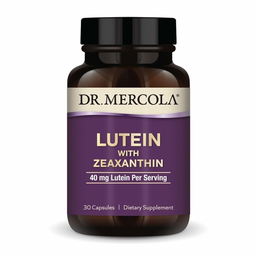 [BRSW2YAECV6GM3TX] Dr. Mercola Lutein with Zeaxanthin - Supports Eye & Brain Health - Macular Carotenoids from Marigold Flower Extract - Non-GMO, Gluten-Free & Soy-Free - 30 Capsules (30 Servings)