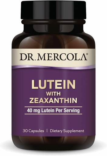 [BRSW2YAECV6GM3TX] Mercola Lutein doktorea Zeaxanthin-ekin, 30 zerbitzari (30 kapsula), 40 mg Lutein Per Service, dieta osagarria, ikusmen osasuna eta funtzio kognitiboa onartzen ditu, ez-GMO