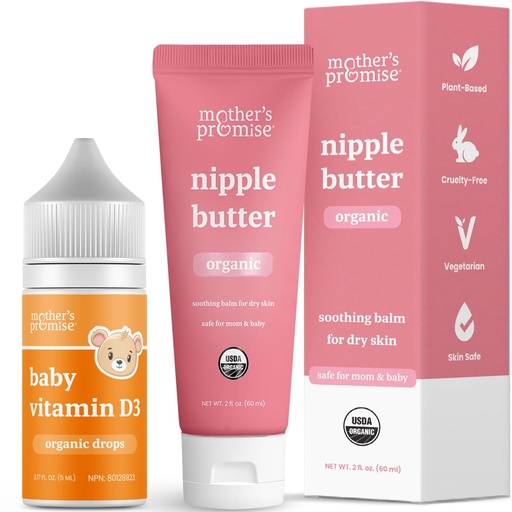 [BRSROCAOCAFWMELL] Mother's Promise Nipple Butter & Baby Vitamin D3 Drops