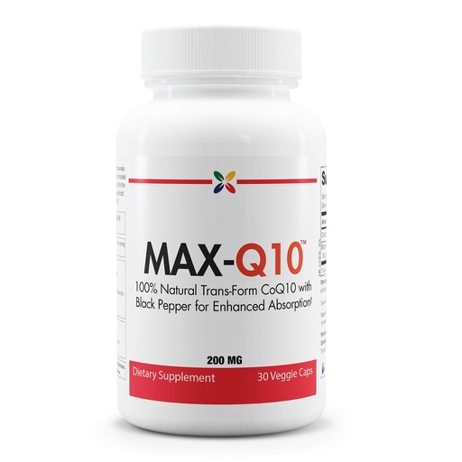 [BRSWI233C4BBC23I] Stop Aging Now MAX-Q10 CoEnzyme Formulated with Kaneka Q10 and Enhanced BioPerine Black Pepper Extract for High Absorption, Heart Health, Energy Production 200 mg Capsules