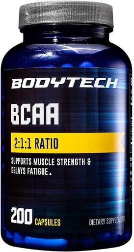 [BRSWIEATC4EAY2LO] BODYTECH BCAA - 2:1:1 Ratio (200 Capsules)