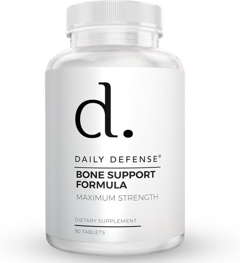 [BRSRAGQCDICWCALB] Calcium Supplements for Women & Men - Daily Defense Bone Support Formula with Calcium 1000mg, Magnesium, L-Lysine HCl, & More - for Better Flexibility & Mobility - 90 Easy to Swallow Calcium Tablets