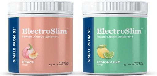 [BRSRAAQBAAMWKGYZ] Simple Promise ElectroSlim Bundle Flavor - Lemon Lime and Peach - Sugar-Free Electrolyte Powder Hydration Support with Essential Electrolytes - No Sugar Formula for Daily Energy Balance