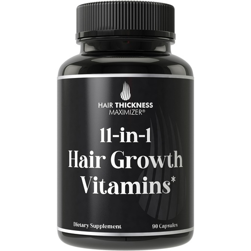 [BRSWEBI3DMBWC3AU] 11-in-1 Vegan Hair Growth Vitamins for Thinning & Brittle Hair – Advanced Vitamin Complex with 5000mcg Biotin, Pumpkin Seed, Zinc. Supports Thicker, Healthier-Looking Scalp for Women & Men